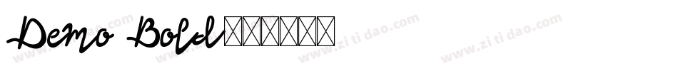 Demo Bold字体转换